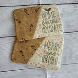 Home for the Holidays mug rug set