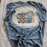 Jesus is the Reason bleached t-shirt