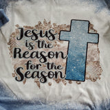 Jesus is the Reason bleached t-shirt