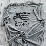A Real Woman graphic t-shirt