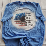 Home of the Free bleached t-shirt