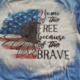 Home of the Free bleached t-shirt