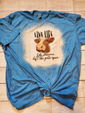 Live Life like Someone Left The Gate Open bleached t-shirt