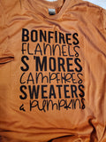 Bonfires Flannels t-shirt