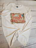 Merry Christmas bleached t-shirt
