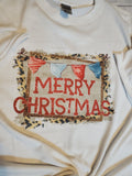 Merry Christmas bleached t-shirt