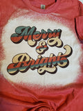 Merry & Bright bleached t-shirt
