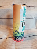 Fabric Addict leopard tumbler